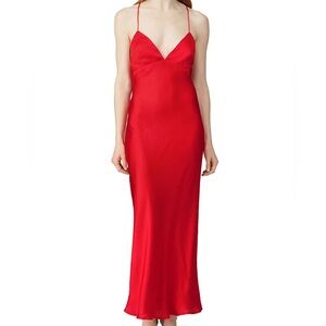 NWT red satin dress